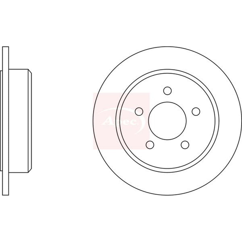 Apec 2 x Solid Brake Discs fits Ford Usa Explorer 1996-2001 4.0