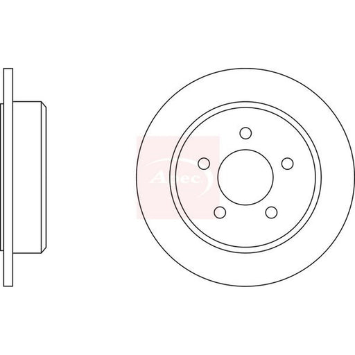 Apec 2 x Solid Brake Discs fits Ford Usa Explorer 1996-2001 4.0