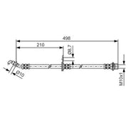 Bosch Brake Hydraulic Hose Line Rear Right fits Lexus Rx 2003-2008