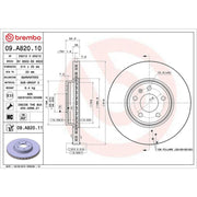 Brembo 2 x Front Brake Discs 09.A820.11-x2