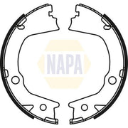 NAPA Parking Brake Shoe Set fits Ssangyong Korando 2010 on 2.0