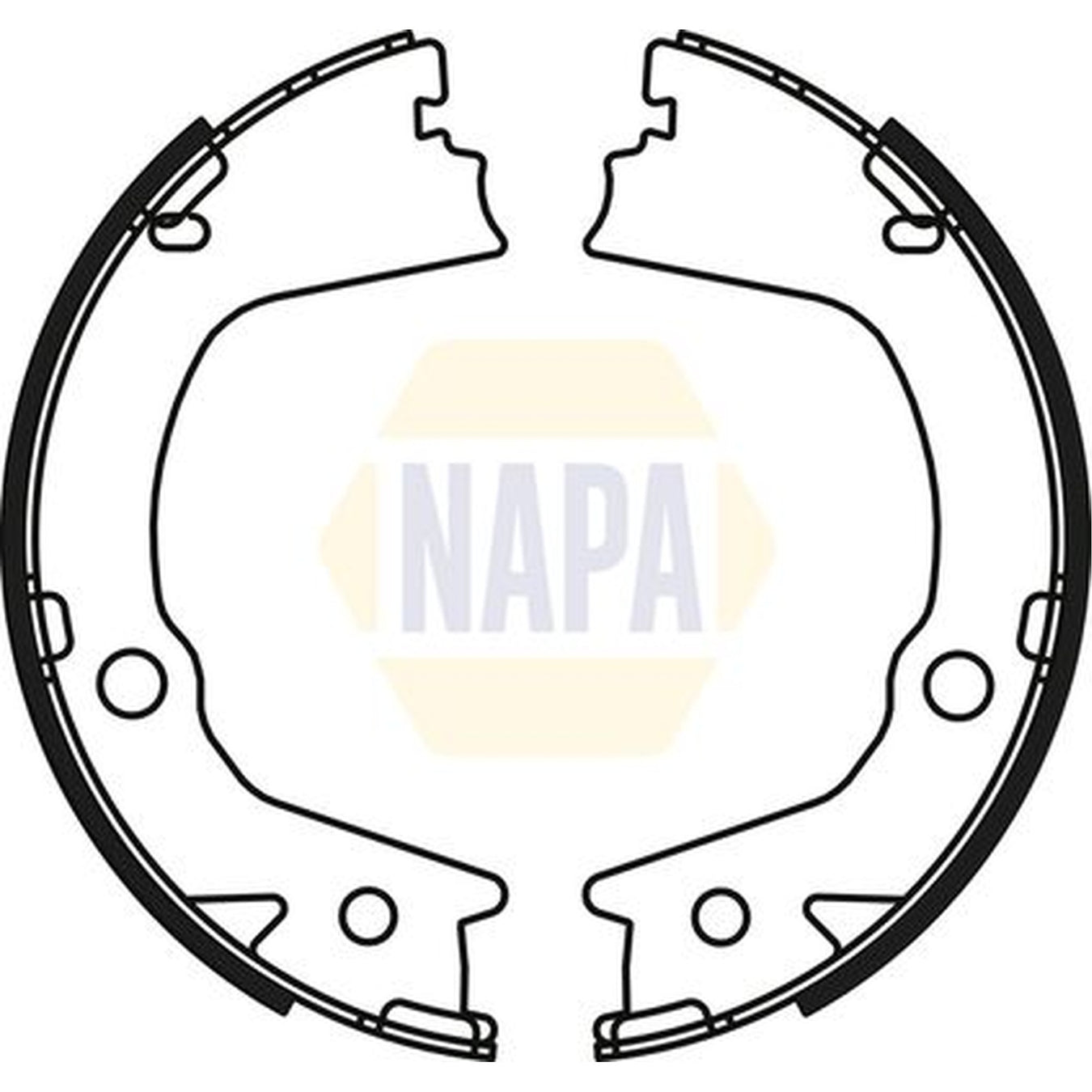NAPA Parking Brake Shoe Set fits Ssangyong Korando 2010 on 2.0