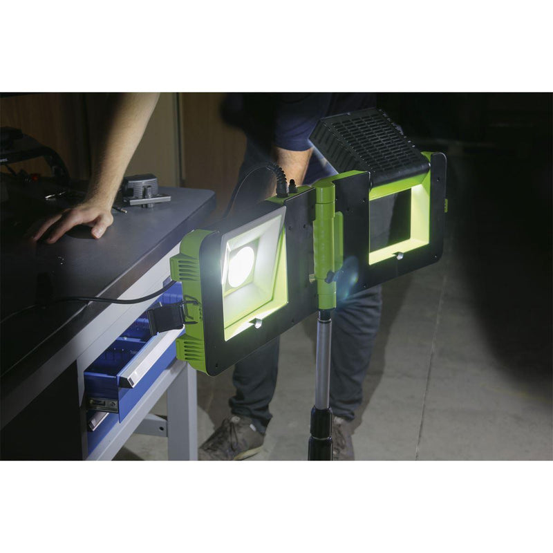 FLOODLIGHT 60W COB 230V FOLDING CASE Sealey - Dynamic Drive