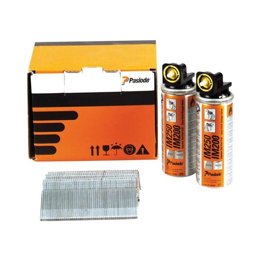 Paslode 50mm IM65 Galvanised Straight Brads 2000 2 x Fuel Cells Paslode - Dynamic Drive