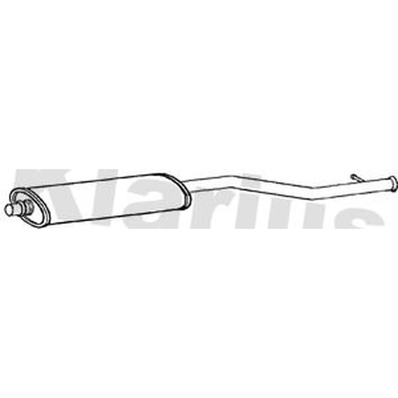 Klarius Box With Centre Pipe Centre fits Citroën Xsara Picasso 2003-2012 2.0
