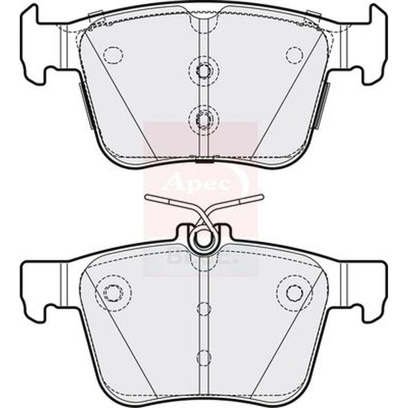 Apec Rear Brake Pad Set fits Audi A3 2012-2020