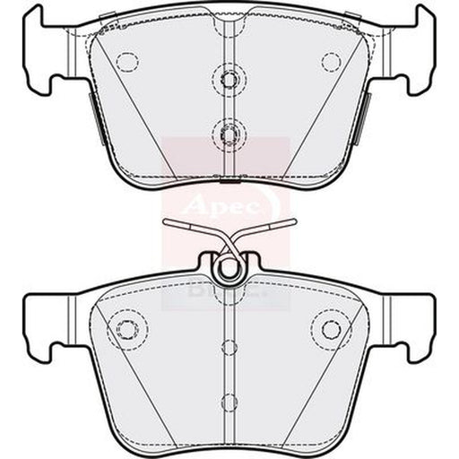 Apec Rear Brake Pad Set fits Audi A3 2012-2020