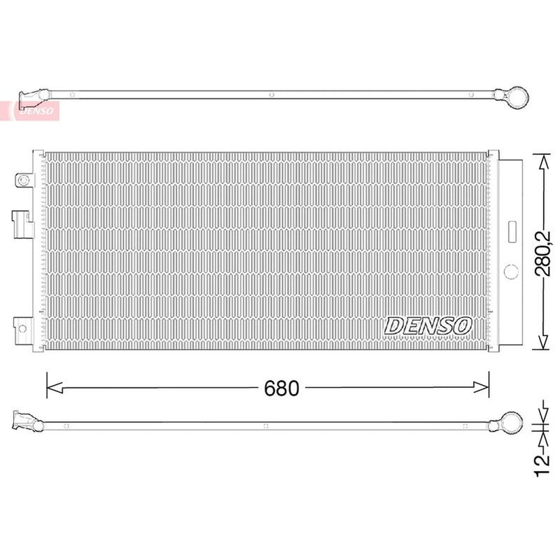 Denso Air Conditioning Condenser fits Opel Adam 2014-2019 1.0 1.4