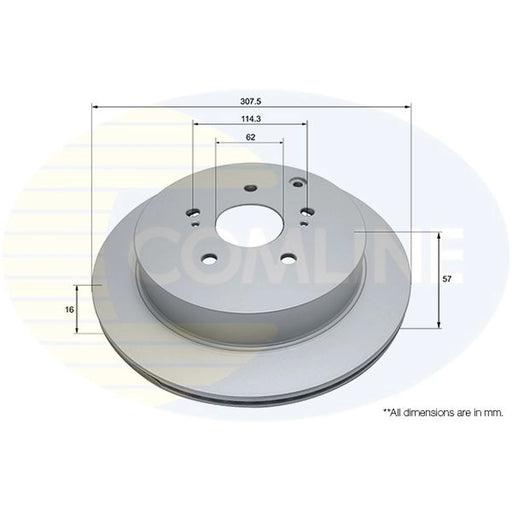 Comline 2 x Brake Discs fits Suzuki Grand Vitara II 2005-2015 1.9 2.0 2.4 3.2
