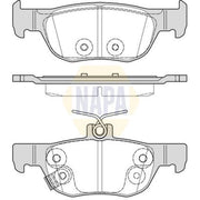 NAPA Rear Brake Pad Set fits Mazda 3 2018-2021 1.5 1.8 2.0