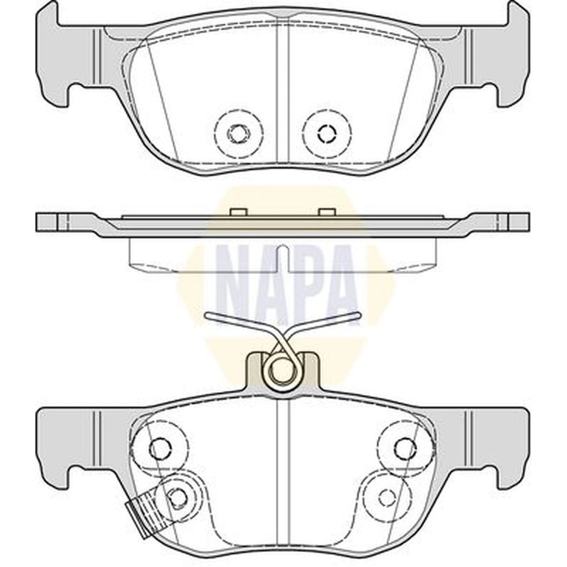 NAPA Rear Brake Pad Set fits Mazda 3 2018-2021 1.5 1.8 2.0