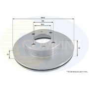 Comline Front Brake Discs & Pads fits Hyundai Accent II 2000-2005 1.3 1.5 1.6