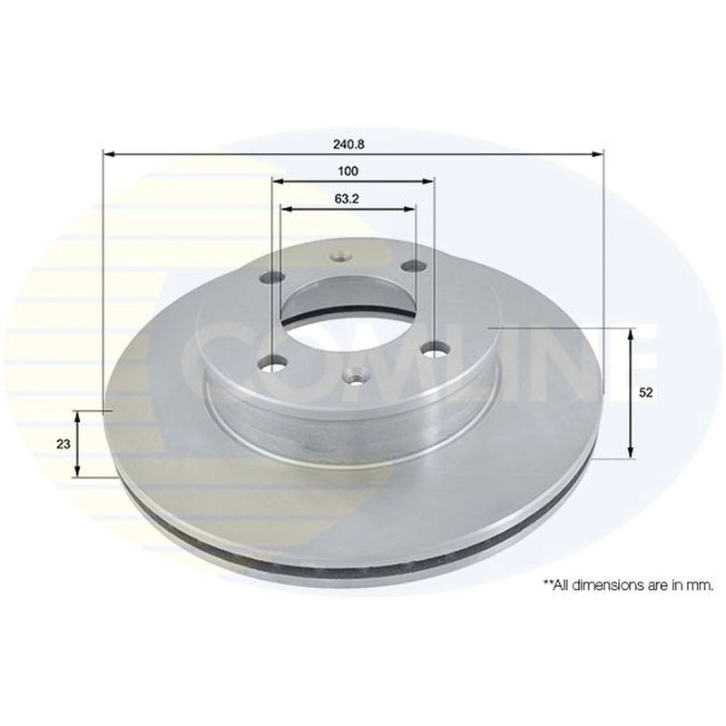 Comline Front Brake Discs & Pads fits Hyundai Accent II 2000-2005 1.3 1.5 1.6