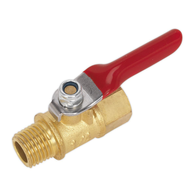 Sealey Lever Ball Valve 1/4"BSPT (M) x 1/4"BSP (F) SA906 Sealey - Dynamic Drive
