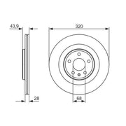 Bosch Front Brake Vented Discs & Pads fits Renault Latitude 2011 on 3.0