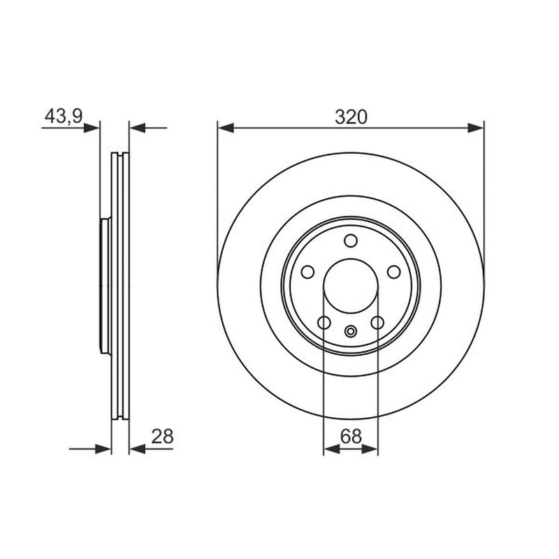 Bosch Front Brake Vented Discs & Pads fits Renault Latitude 2011 on 3.0
