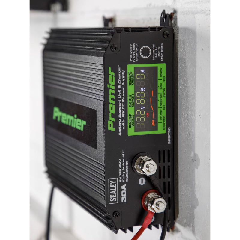 Sealey Battery Support Unit Charger & Maintainer 30A SPBC30 Sealey - Dynamic Drive