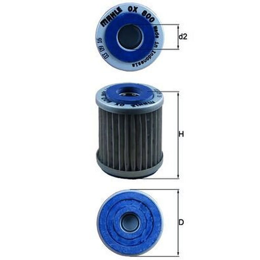 Mahle Engine Oil Filter fits Yamaha Wr 1998-2002
