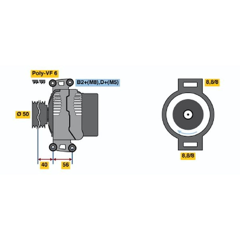 Bosch Car Alternator 12V