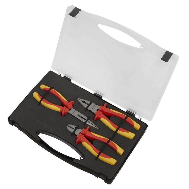 Sealey Pliers Set 3pc VDE Approved AK83452 Sealey - Dynamic Drive