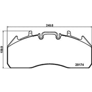 DON Front Brake Pad Set fits Mack Midlum 2001-2003