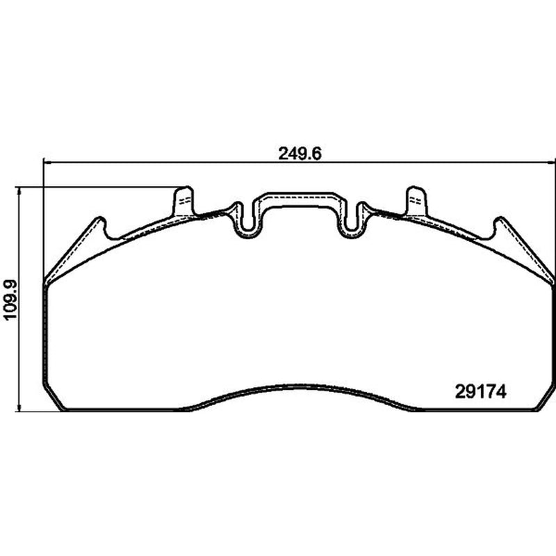 DON Front Brake Pad Set fits Mack Midlum 2001-2003