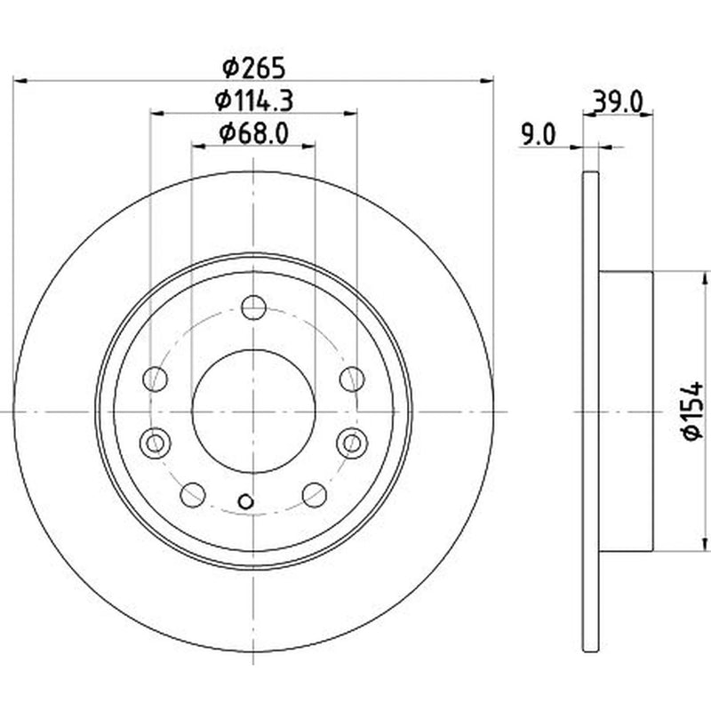 Mintex 2 x Solid Brake Discs fits Mazda CX-30 2020 on