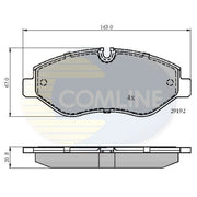 Comline Front Brake Discs & Pads fits Mercedes-Benz Sprinter 3-T Bus 2009-2016
