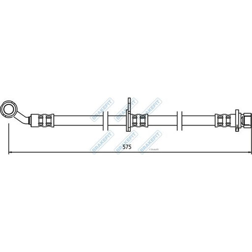 Apec Brake Hydraulic Hose Line Front Right fits Honda Civic VII 2000-2005