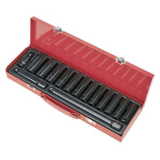 Sealey Impact Socket Set 15pc 1/2"Sq Drive Deep Metric AK5815M Sealey - Dynamic Drive