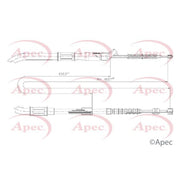 Apec Handbrake Cable Right Rear fits Toyota Celica 1993-1999 1.8 2.0