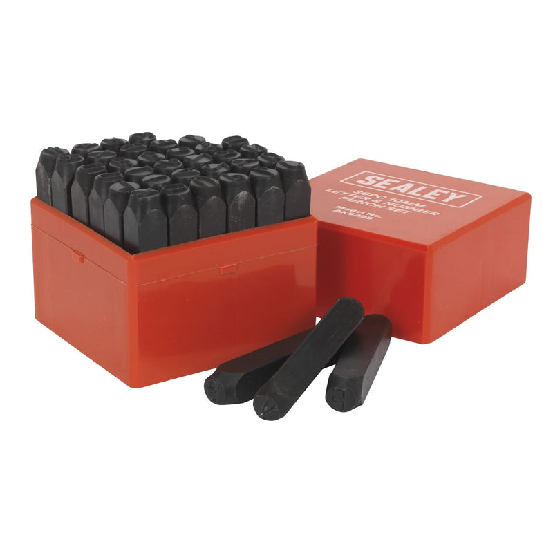 Sealey Letter & Number Punch Set 36pc 10mm AK8298 Sealey - Dynamic Drive