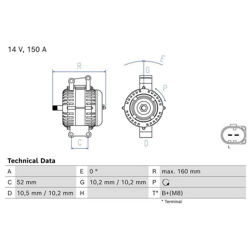 Bosch Car Alternator 12V