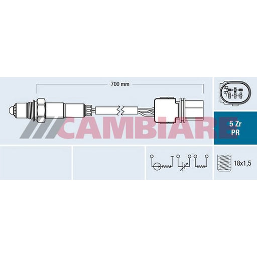 Cambiare O2 Lambda Oxygen Sensor before catalytic conv VE381791
