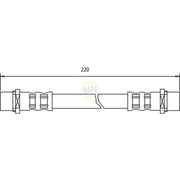NAPA Brake Hydraulic Hose Line Rear NBH1041