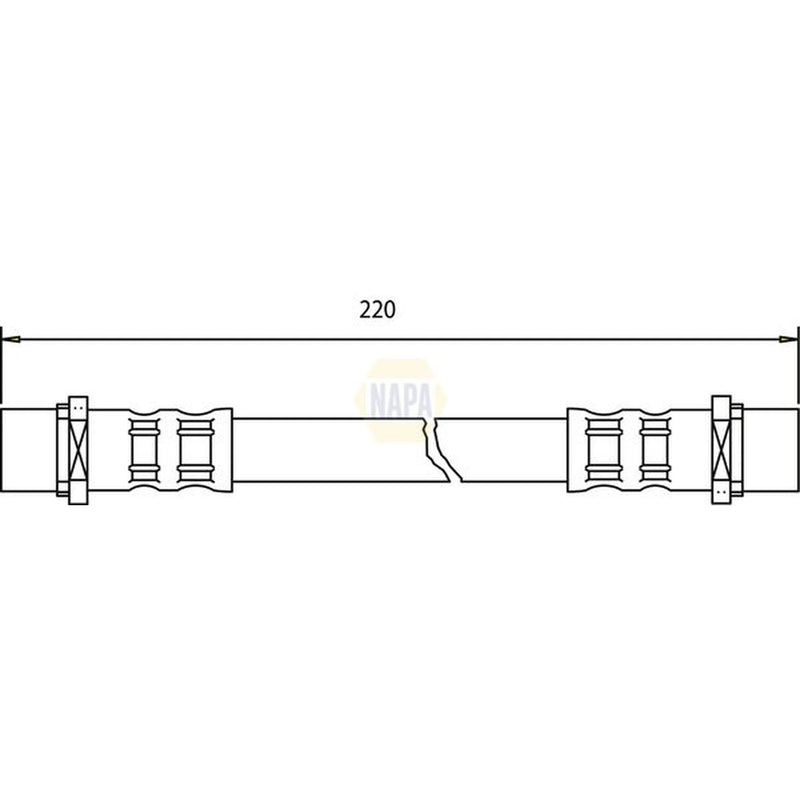 NAPA Brake Hydraulic Hose Line Rear NBH1041