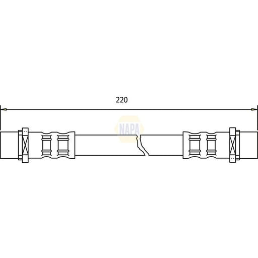 NAPA Brake Hydraulic Hose Line Rear NBH1041