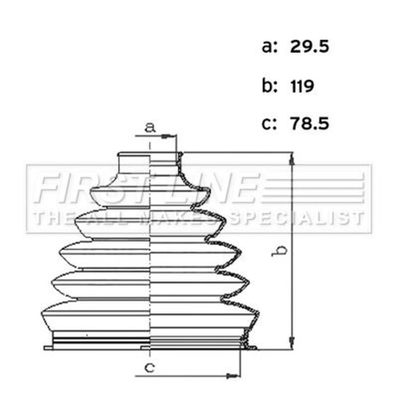 First Line Drive Shaft Bellow Kit Front Left Thermoplast fits Ford C-Max II