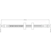 Juratek Brake Hydraulic Hose Line Front fits Audi 100 C3 1982-1991