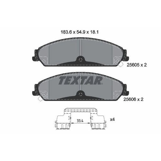 Textar Front Brake Pad Set 2560501
