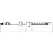 Apec Brake Hydraulic Hose Line Rear Right fits Citroën C5 III 2008-2016