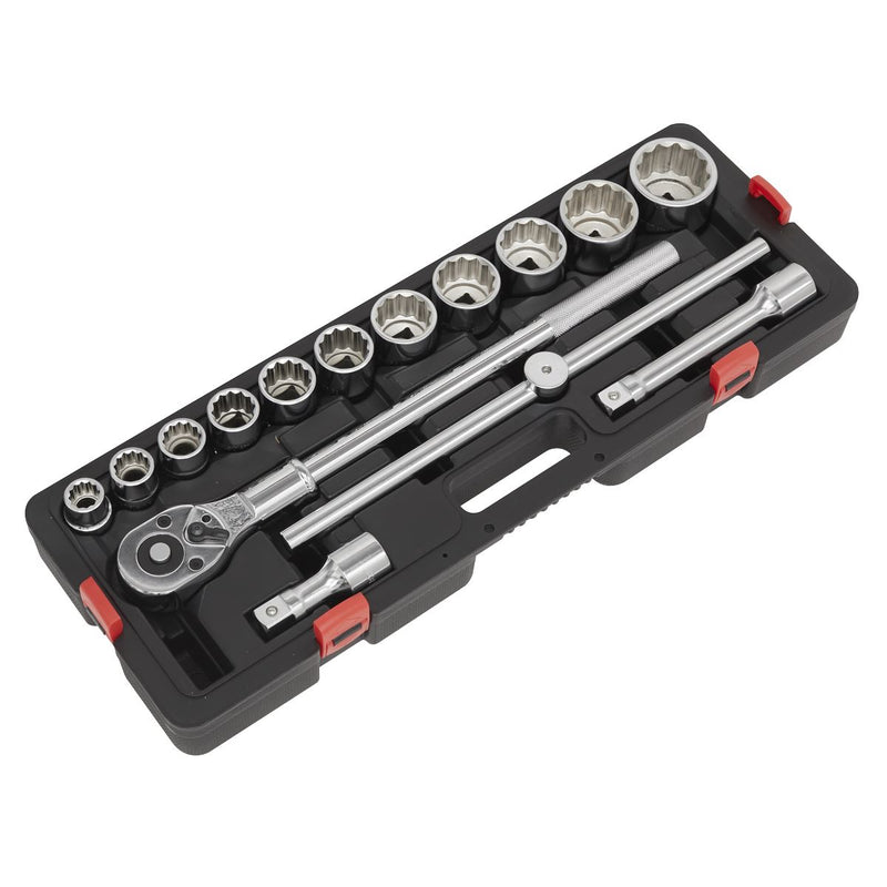 Sealey Premier Premier Socket Set 3/4"Sq Drive 12-point 15pc AK2583 Sealey Premier - Dynamic Drive