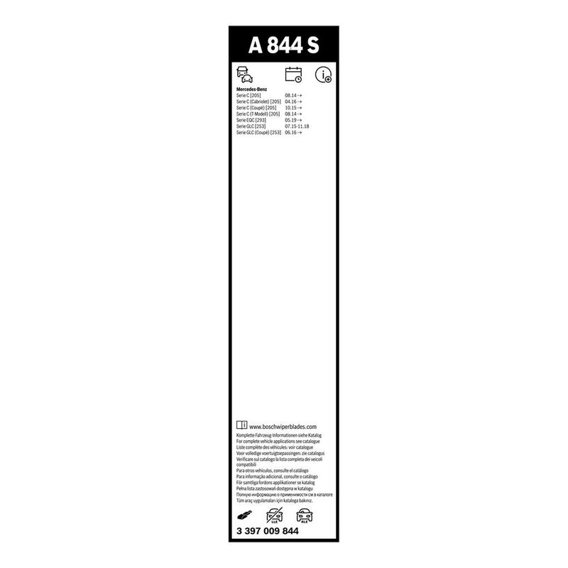 Bosch Aerotwin Wiper Blade Set 550mm + 550mm — A844S fits Mercedes-Benz C-Class