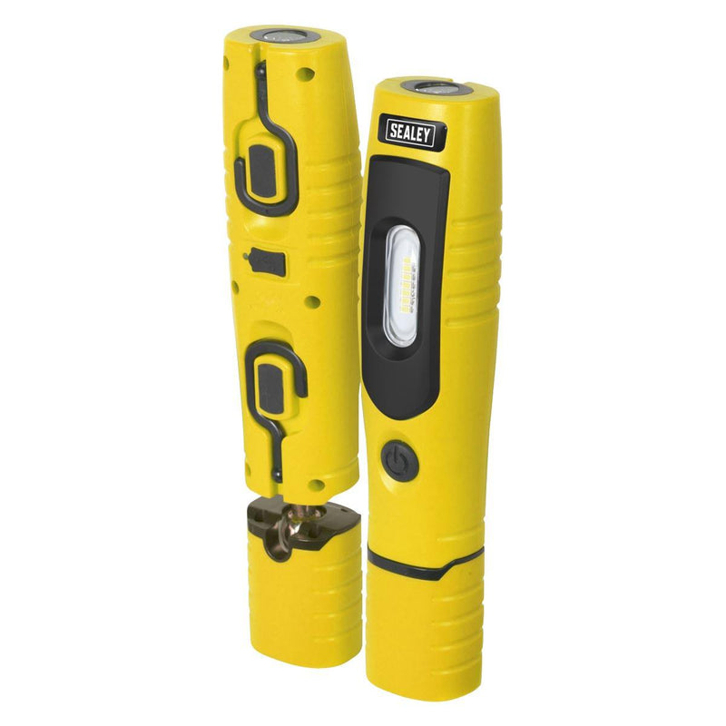 Sealey Rechargeable 360 Inspection Light 7 SMD & 3W SMD LED Yellow Lithium-ion Sealey - Dynamic Drive