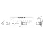 Borg & Beck Brake Hydraulic Hose Line Rear Right BBH7794