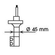 KYB Shock Absorber Damper Strut Rear Left fits Nissan 100NX 1990-1994 1.6