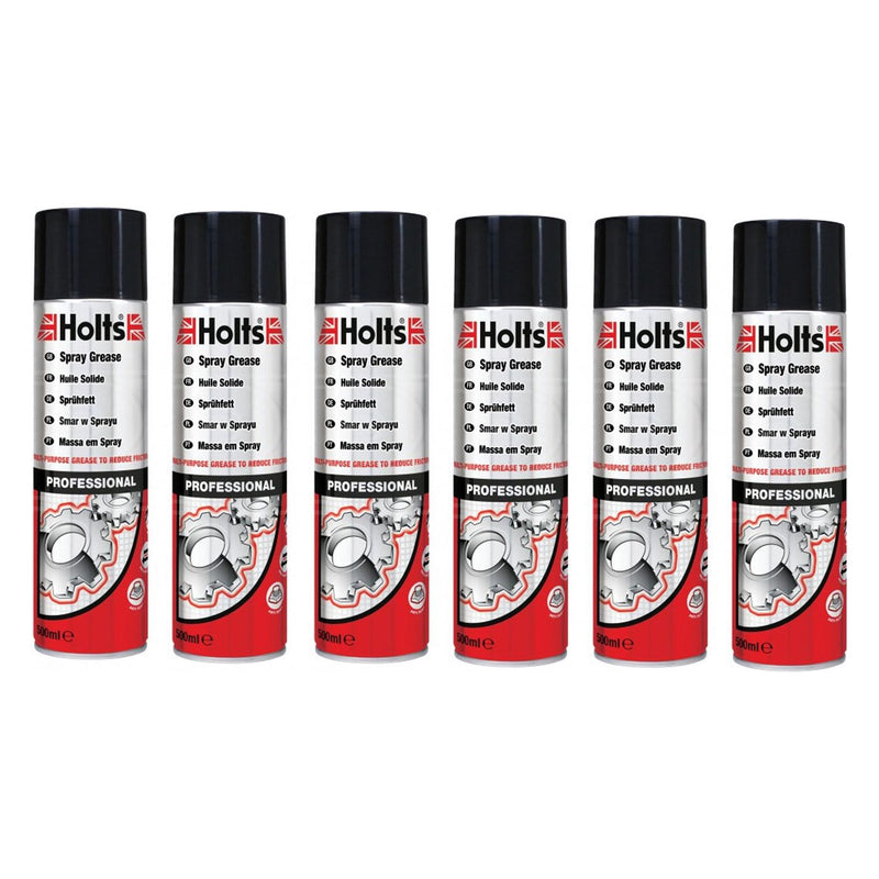 6x Holts Professional Spray Grease Clear Non Drip High Temperature HMAI0101A Holts - Dynamic Drive