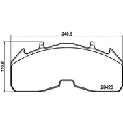 DON Front Brake Pad Set fits Scania G II 2017 on