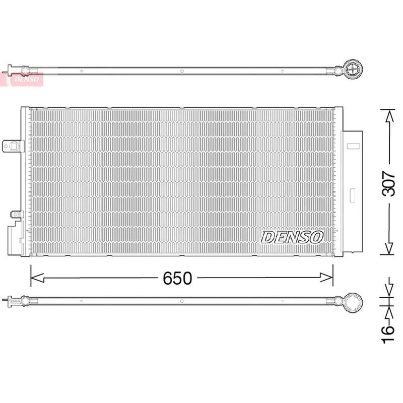 Denso Air Conditioning Condenser fits Chevrolet Aveo 2013 on 1.4