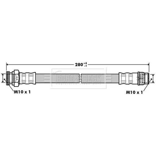 Borg & Beck Brake Hydraulic Hose Line inner BBH7356